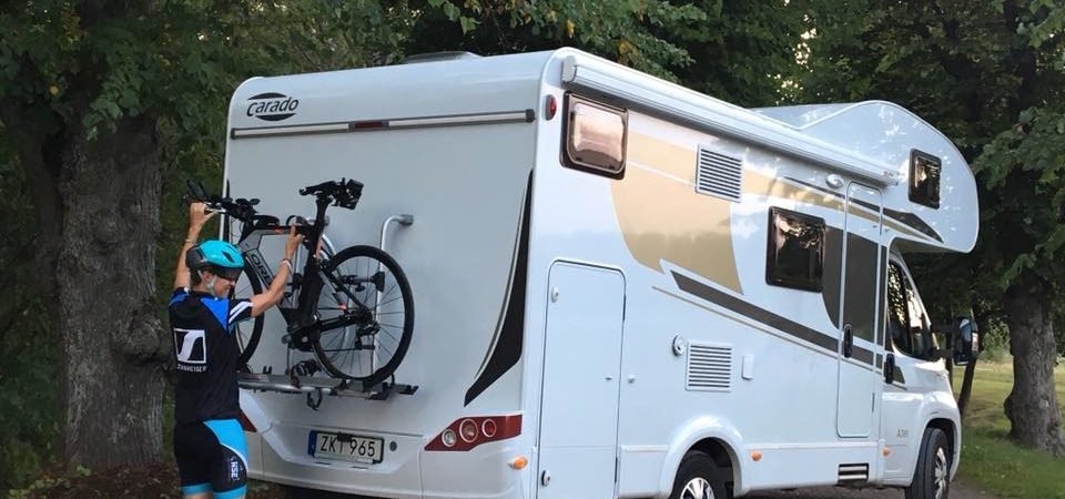 Cycle bike motorhome holiday Sweden