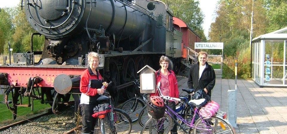 Biking trail banvallen railway cycle sweden
