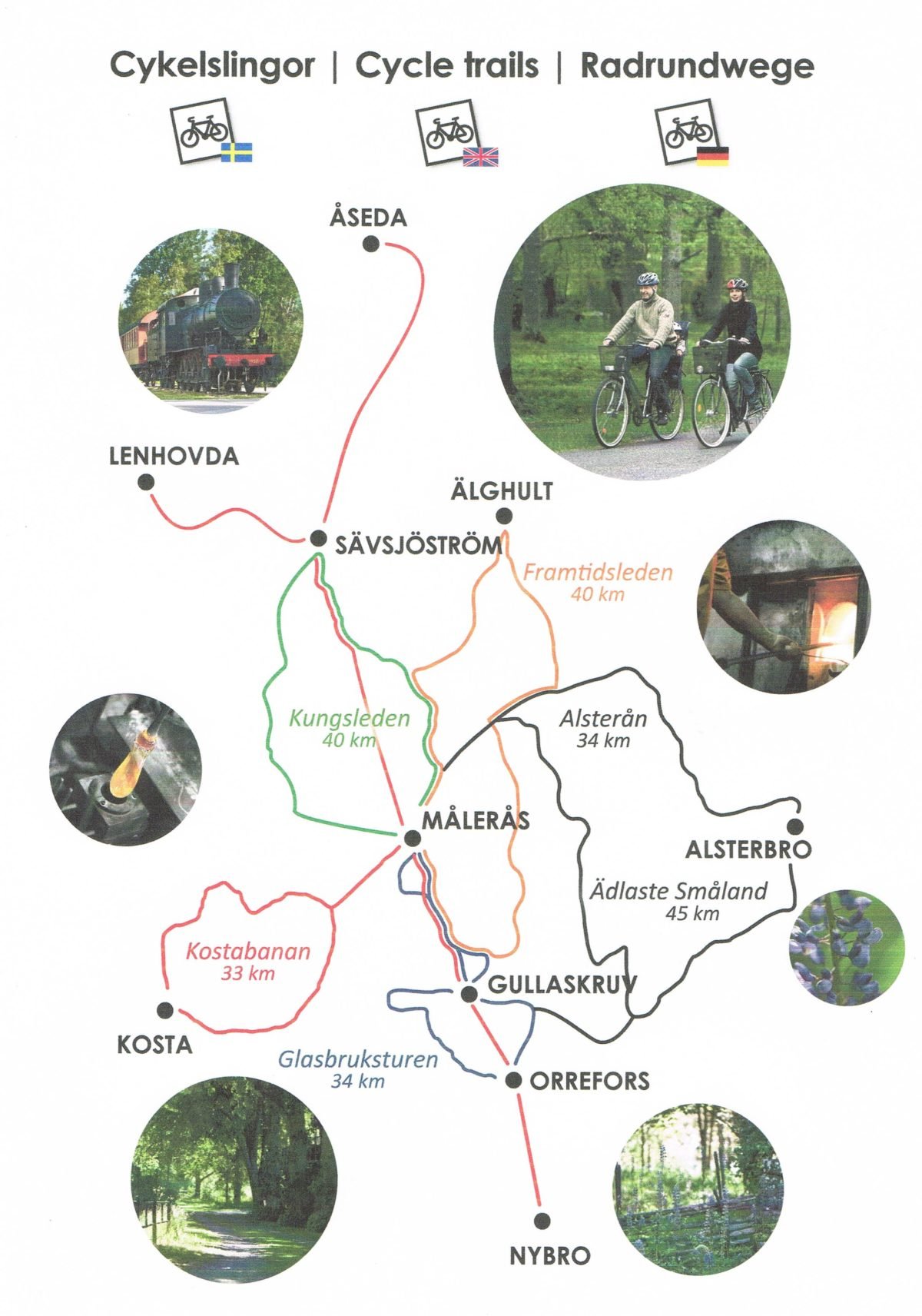 bike trail route map sweden
