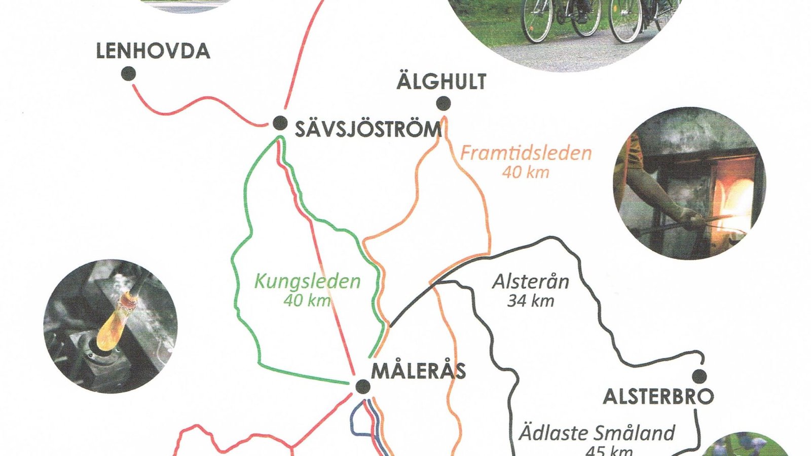 bike trail route map sweden