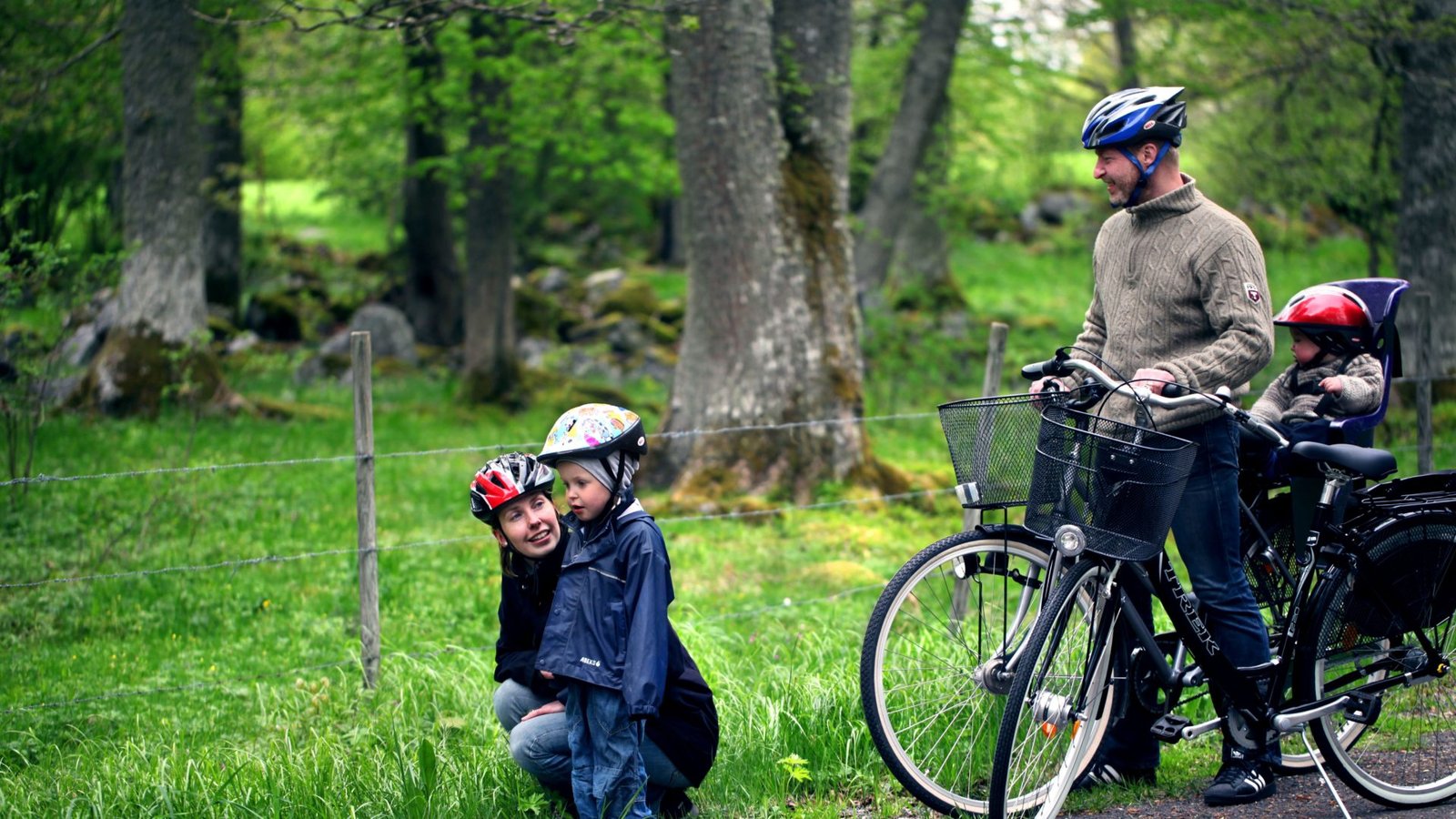 Cycling family nature grass sweden