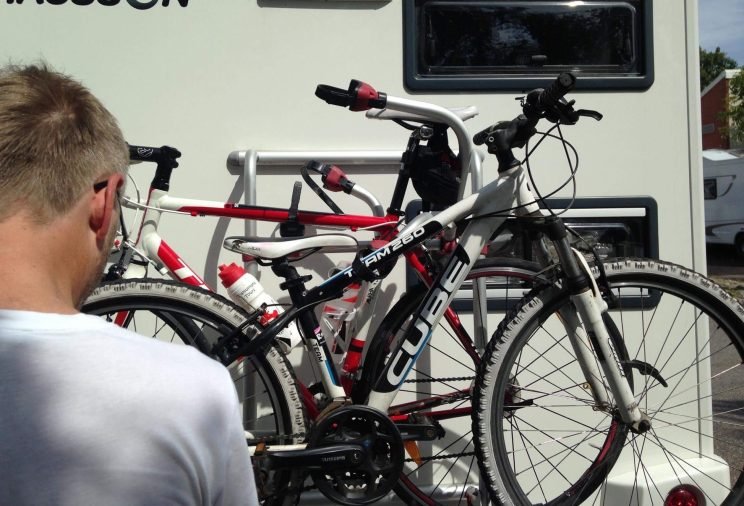 caravan motorhome bikes rack cycling